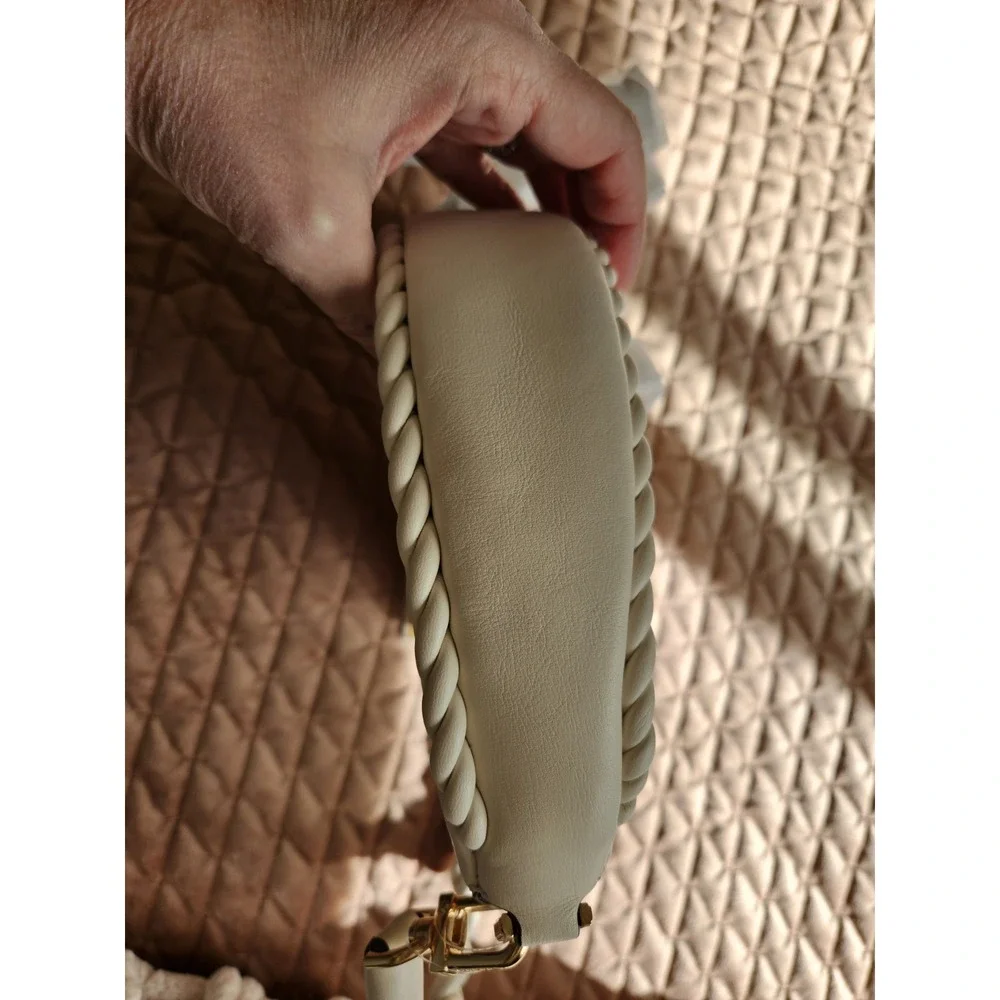 NWT Michael Kors Kyla Small Leather Convertible Pochette Lt. Cream w/Strap - Picture 8 of 8